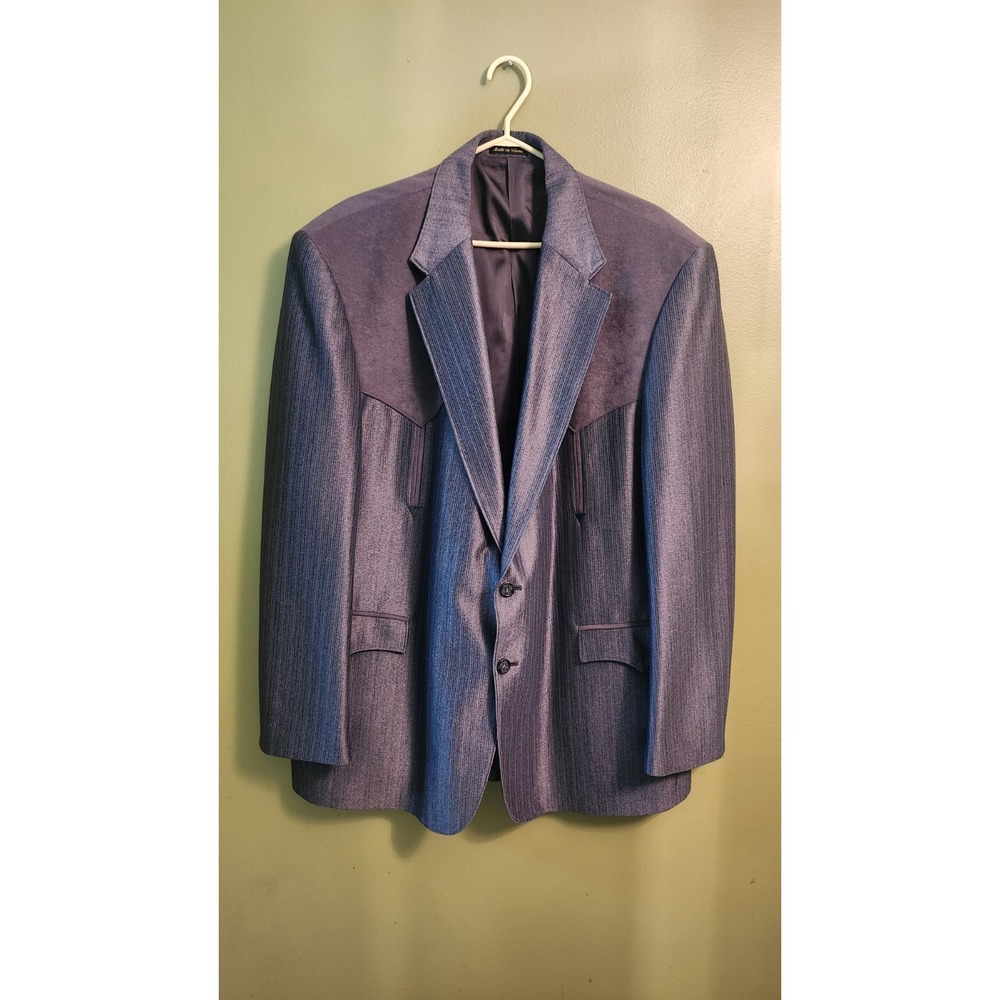 CIRCLE S mens solid gray WESTERN cowboy sport coat suit jacket‎ blazer 52L